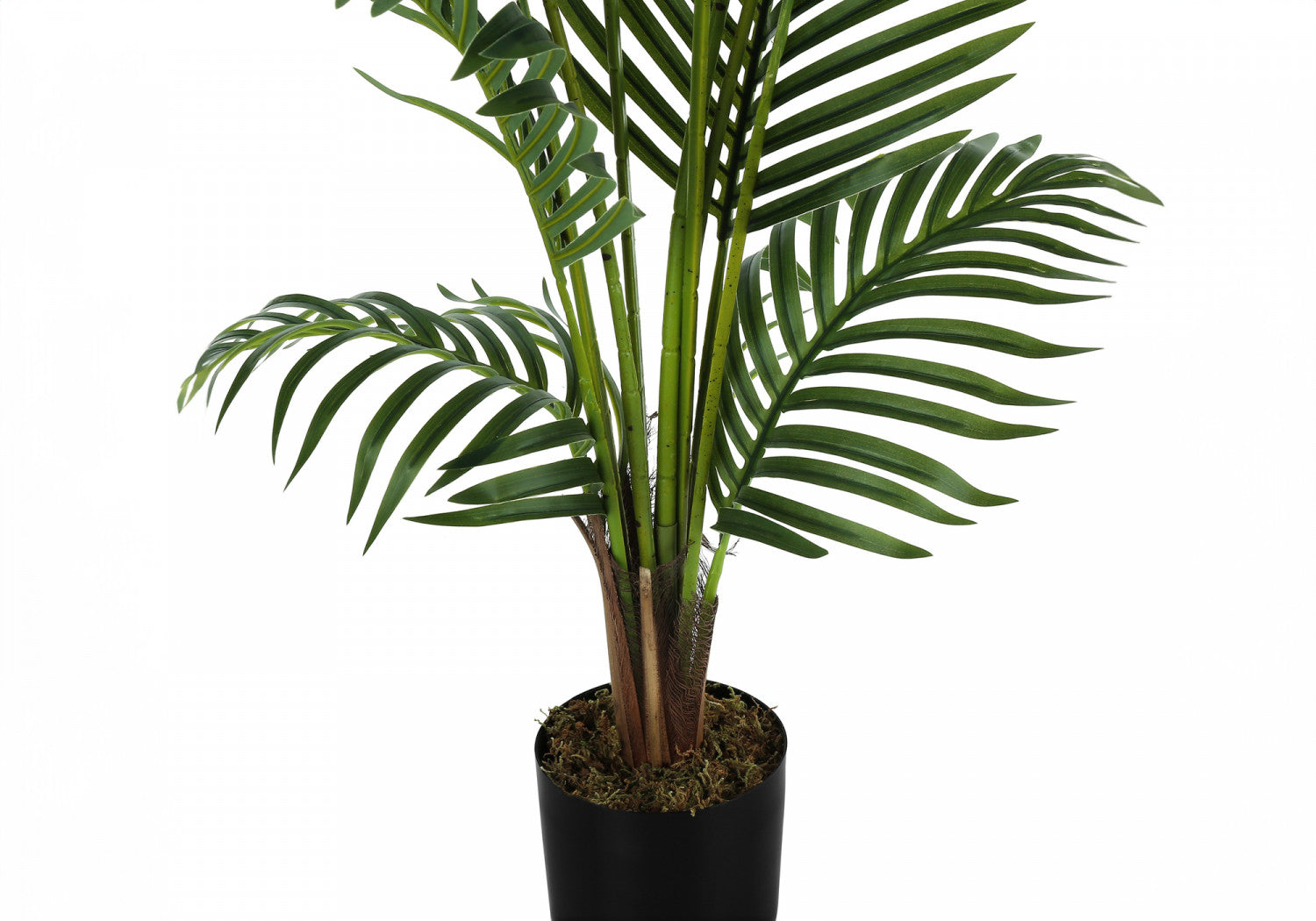 47 Inch Artificial Palm Tree with 5 Black Pots - Realistic Green Faux Plant for Home Decor, Office, Living Room, and Indoor Spaces