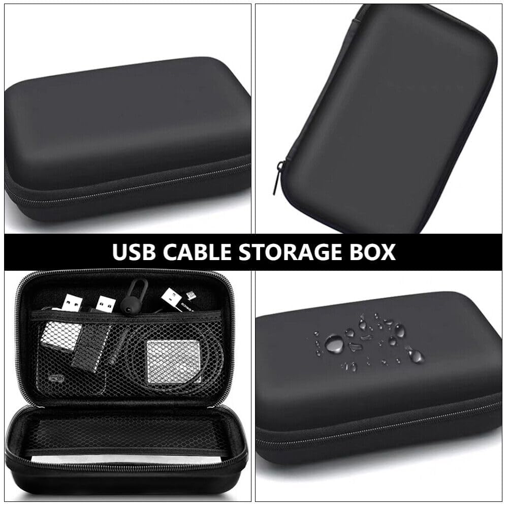200 Pack Hard Shell Travel Storage Cases - Protective Organizer for Hard Drives & Small Electronics - Black with Accessory Pocket - Bulk Wholesale - Perfect for Travel, Office Organization & Tech Accessories Gifts