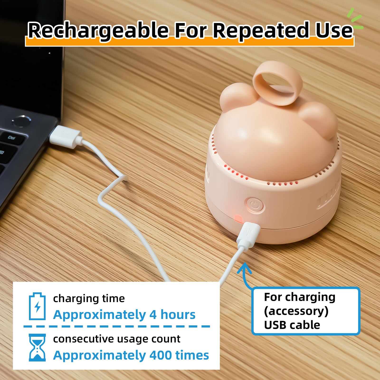 Zmol Mini USB Vacuum Cleaner for Keyboard & Office Desk - Portable Dust Cleaner