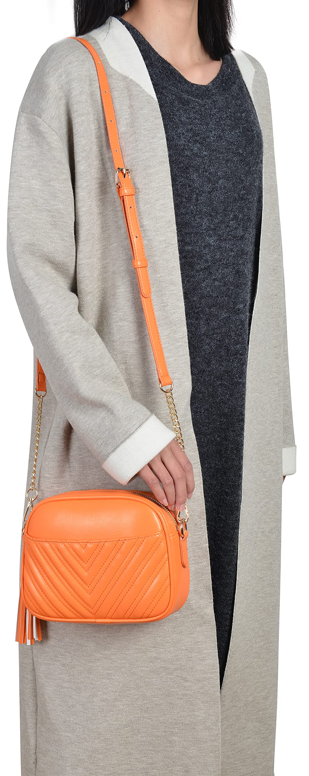 Lola Mae Quilted Crossbody Bag for Women - Stylish Shoulder Purse with Trendy Design, Perfect for Travel, Shopping & Everyday Use