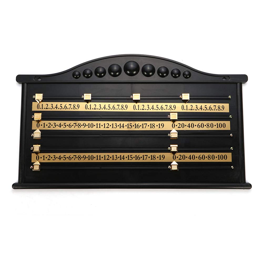 RLQ Snooker Score Board - Professional Plastic Snooker Scoreboard with Brass Scorer, Rails & Pointers - Perfect for Billiards Clubs, Home Game Rooms & Tournament Play