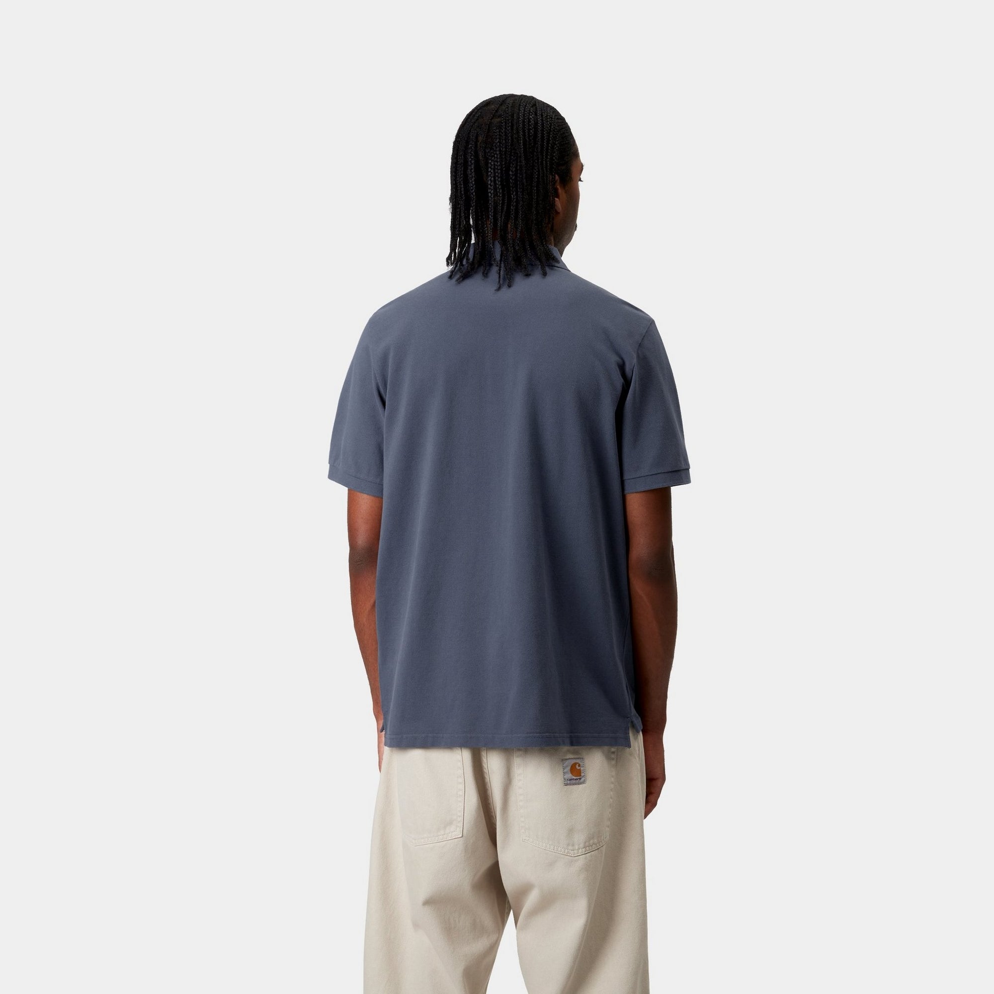 Men's Chase Pique Polo Shirt - Breathable & Stylish Dusky Blue Casual Top for Golf, Work & Everyday Wear