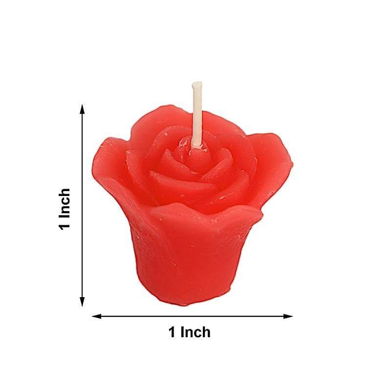 12-Pack Mini Rose Flower Floating Candles - 1 Inch Wide - Romantic Wedding, Bath, Party & Home Decor Candles for Table Centerpieces, Spa, Pool & Special Occasions