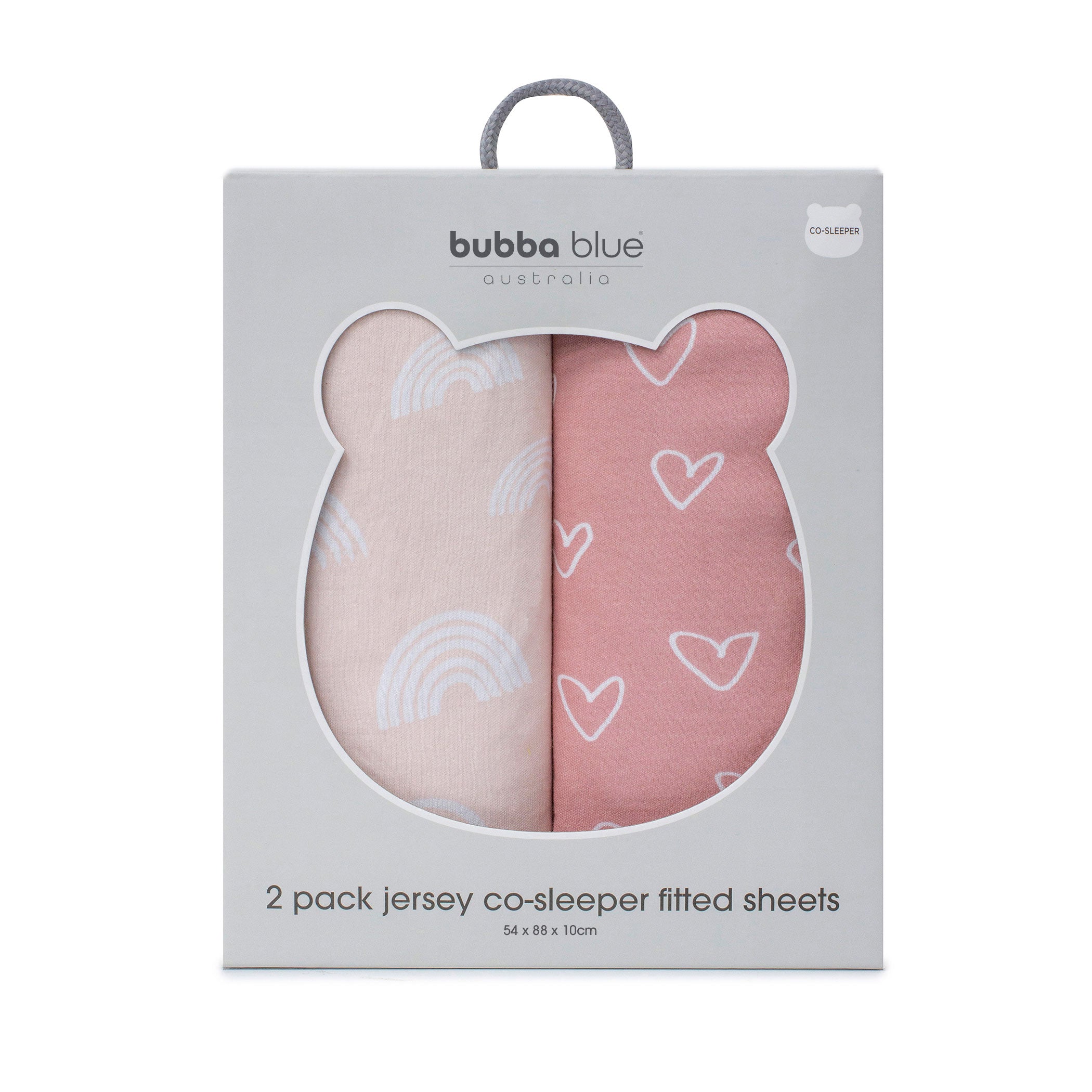 Nordic 2-Pack Jersey Cotton Co-Sleeper & Bedside Crib Fitted Sheets - Dusty Berry & Rose - Soft Baby Bassinet Sheets for Newborn Nursery & Bedside Sleeping