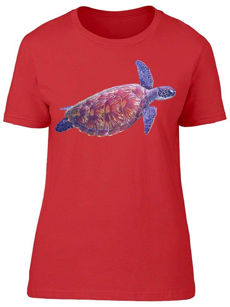 Vibrant Multicolored Sea Turtle Graphic T-Shirt for Women - Casual Summer Beachwear & Eco-Friendly Fashion
