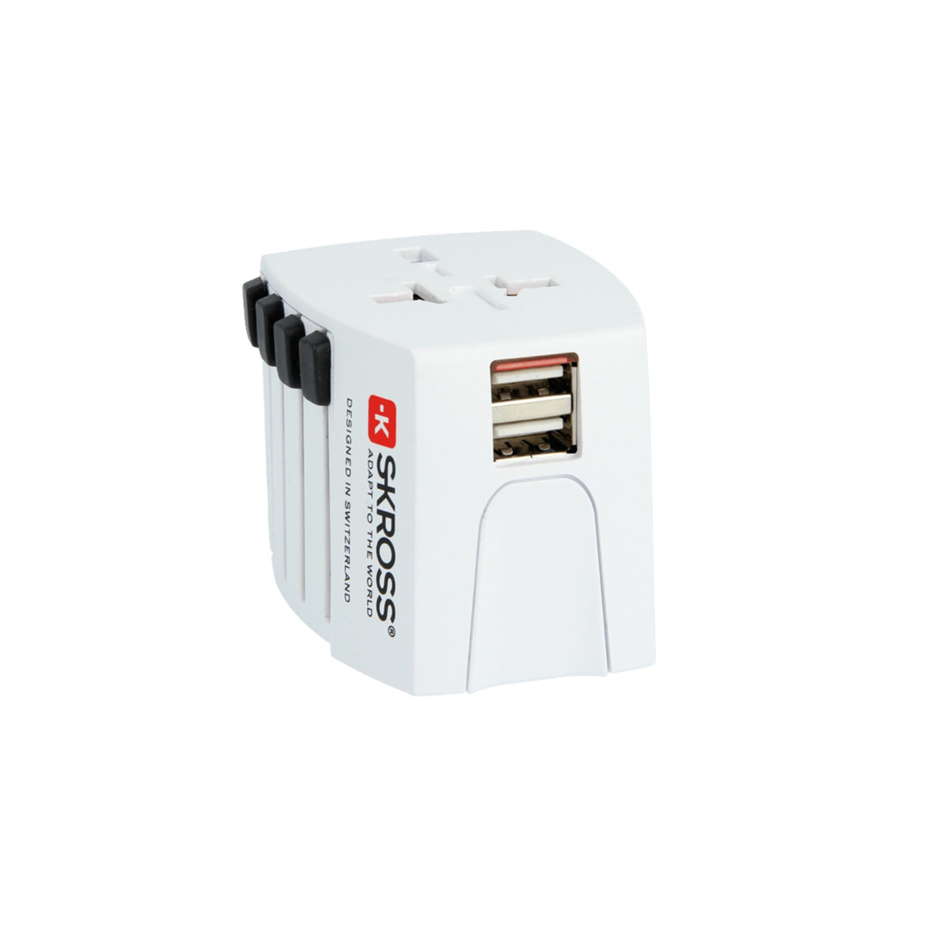 Skross MUV USB Travel Adapter - Universal USB Charger for iPhone, Android, Laptop - Perfect for International Travel, Business Trips & Hotels