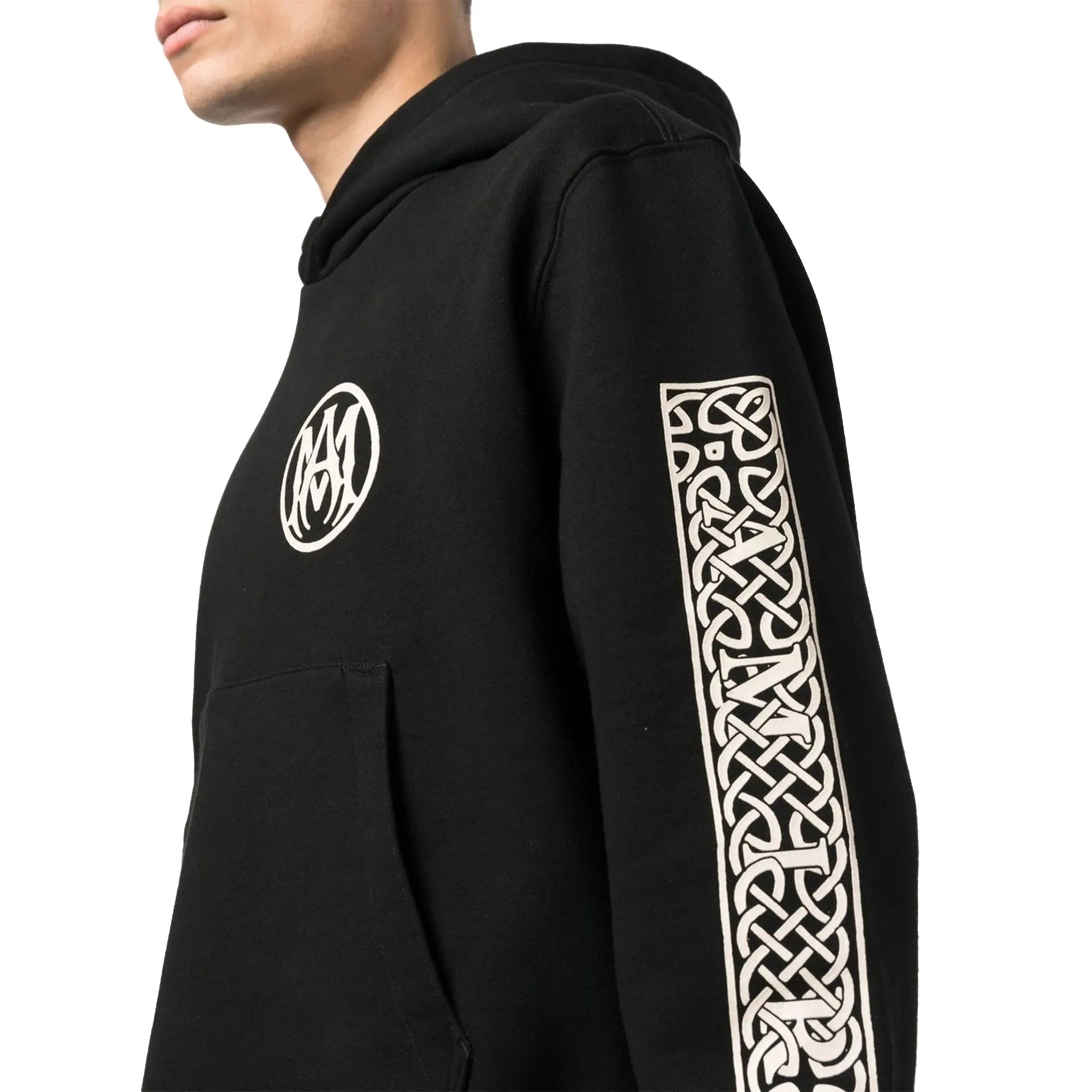 Amiri Ouija Board Black Hoodie - Men's Gothic Streetwear Pullover | Perfect for Halloween, Concerts & Urban Fashion