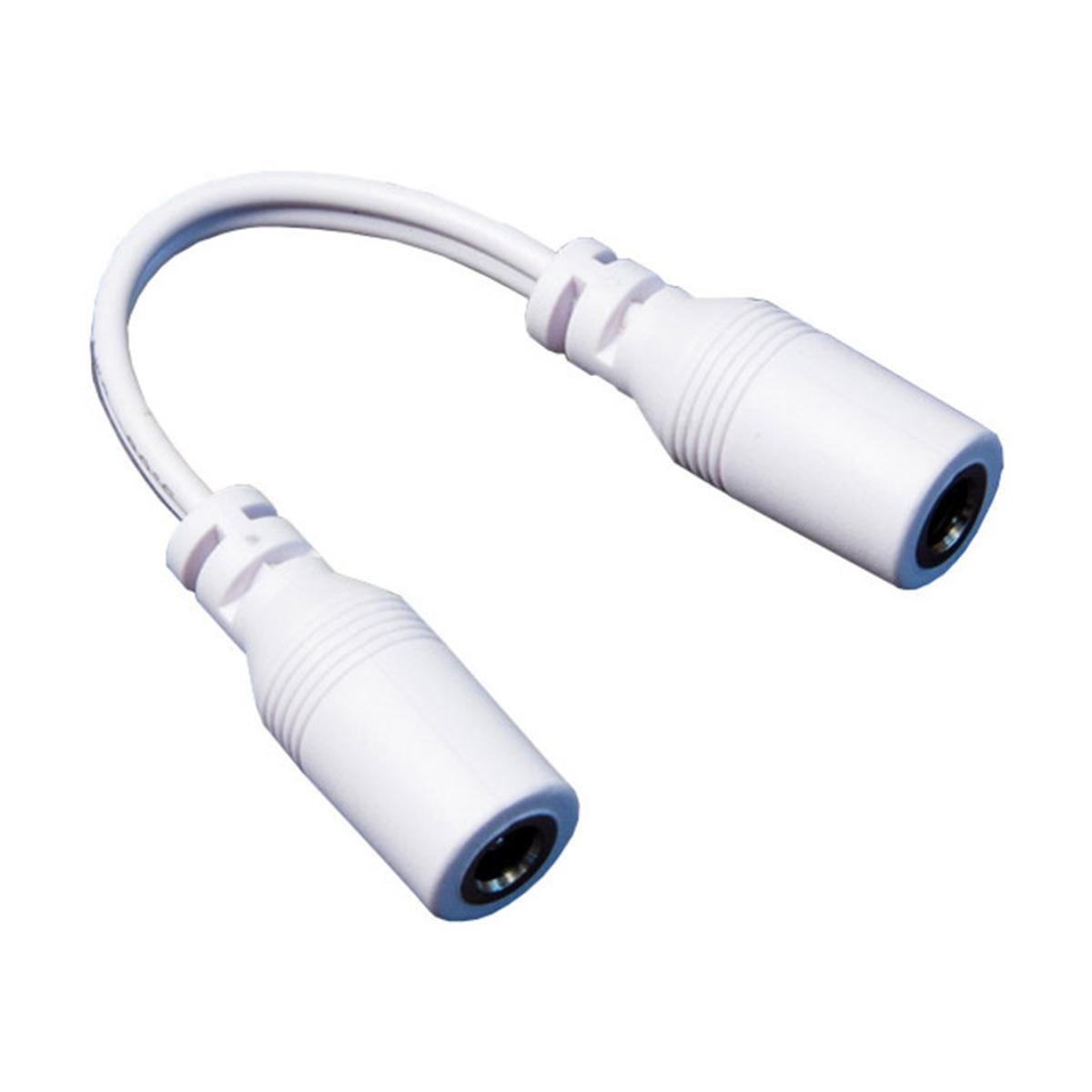 3 Inch Female to Female Cable Connector for GM Under Cabinet Lighting - White | Durable Electrical Adapter for Kitchen, Closet & Shelf LED Lights