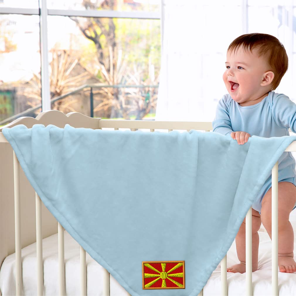 Custom Embroidered Baby Blankets for Boys & Girls - Soft Nursery Bedding Set with Personalized Name - Perfect for Cribs, Strollers & Gift Giving