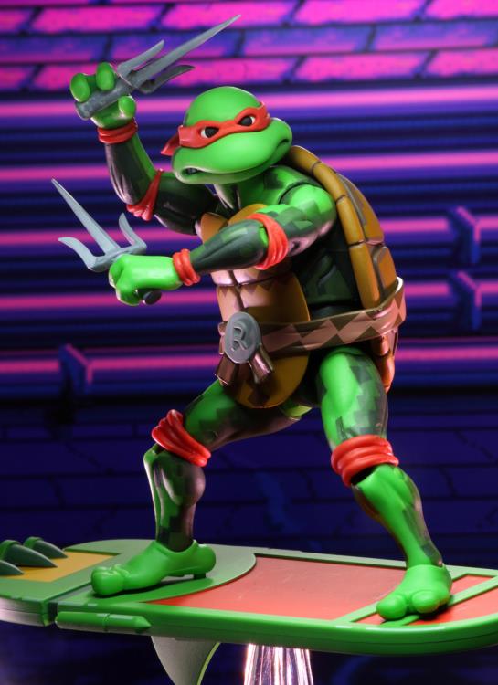 Teenage Mutant Ninja Turtles: Turtles in Time Action Figure - Raphael Collectible Toy for TMNT Fans | Perfect for Display, Play & Nostalgic Gift Giving
