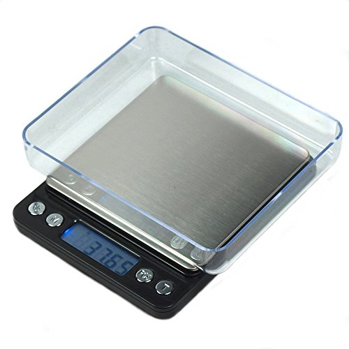 2000g x 0.1g Digital Precision Scale with Stainless Steel Tray & Counting Function - Perfect for Jewelry, Coffee, Food, and Postal Weighing | Kitchen & Lab Use