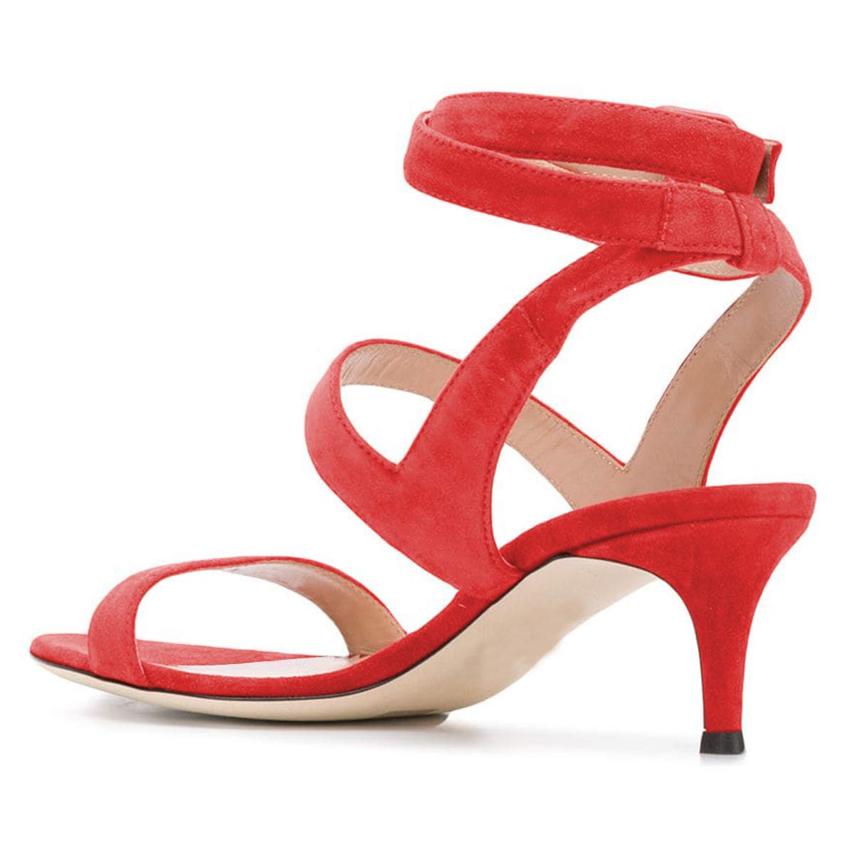 YDN Women's Low Heel Open Toe Sandals - Comfortable Ankle Strap Slingback Pumps for Casual, Party, Prom & Work - Size 4-15 US - Perfect for Summer Outfits, Office Wear & Special Occasions