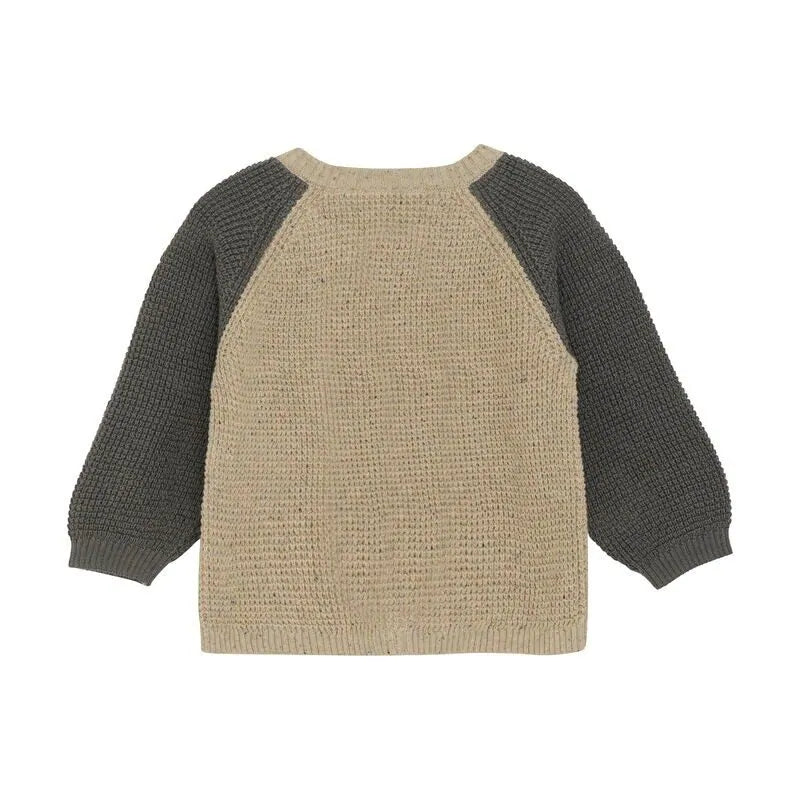 Soft Beige Melange Cardigan for Women - Cozy Knit Sweater with Long Sleeves & Pockets | Perfect for Fall, Winter & Casual Outfits