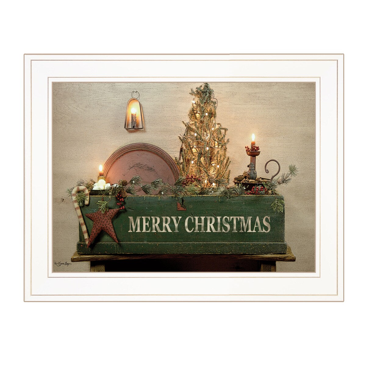 Amazing Grace by Susie Boyer - Premium Framed Wall Art Print with White Frame - Perfect for Home Decor, Office & Gift Giving