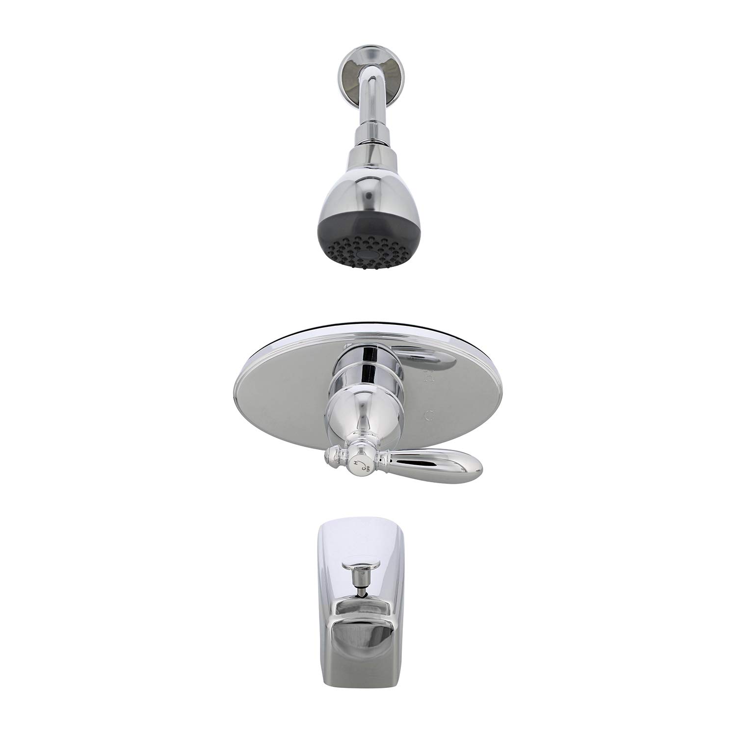 Empire Chrome Shower Diverter Kit - High Flow Bathroom Faucet Valve Set for Tub Spout & Handheld Showerhead | Perfect for Bathroom Renovation & Modern Home Upgrade