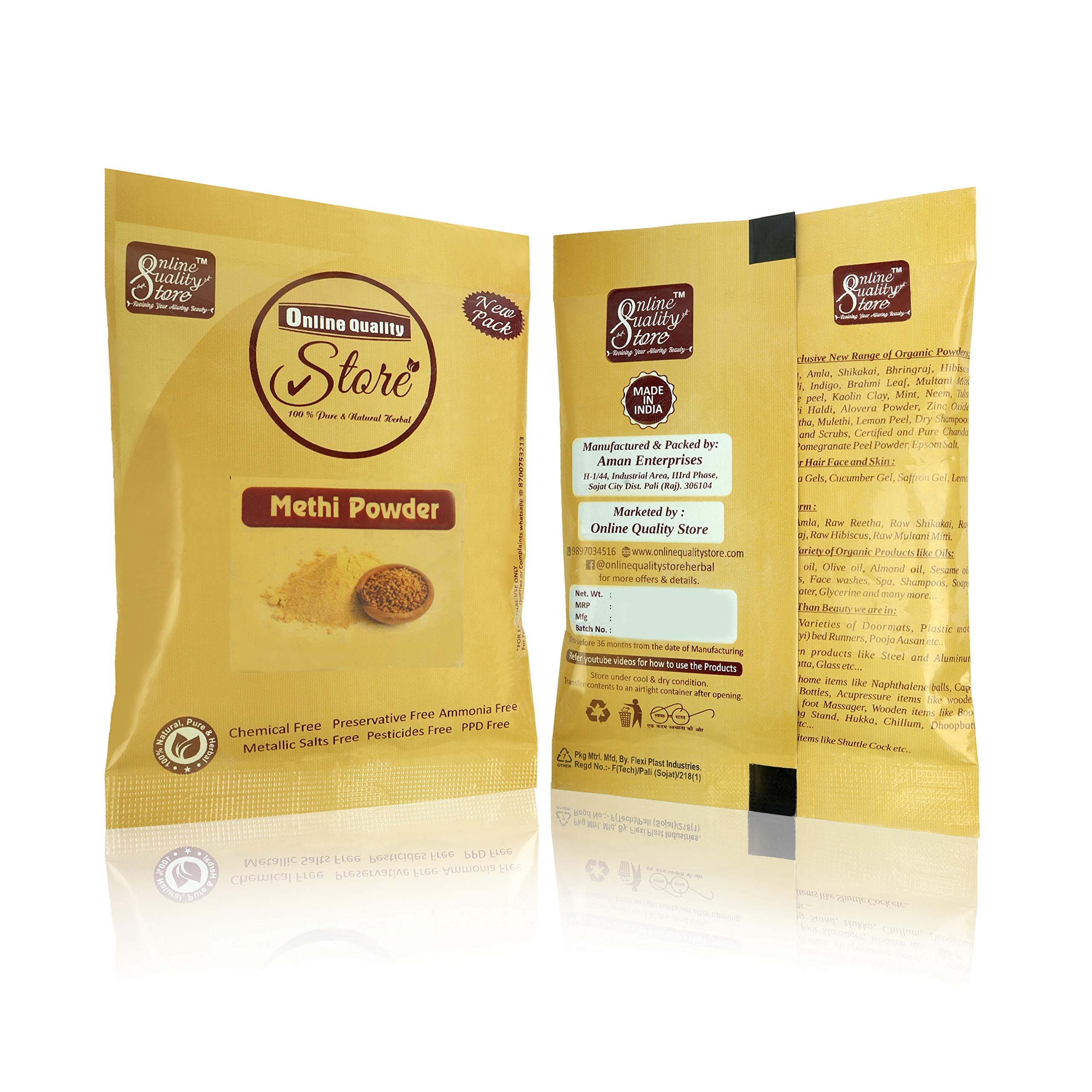 Organic Fenugreek Powder (Methi) for Skin & Hair Care - 50g | Natural Face Mask & Hair Growth Treatment | DIY Beauty & Ayurvedic Remedies
