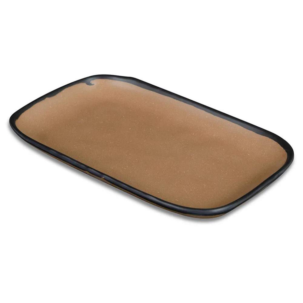 CS-1170-TP Speckled Taupe Pottery Market Dinner & Appetizer Plates - Set of 12, 12