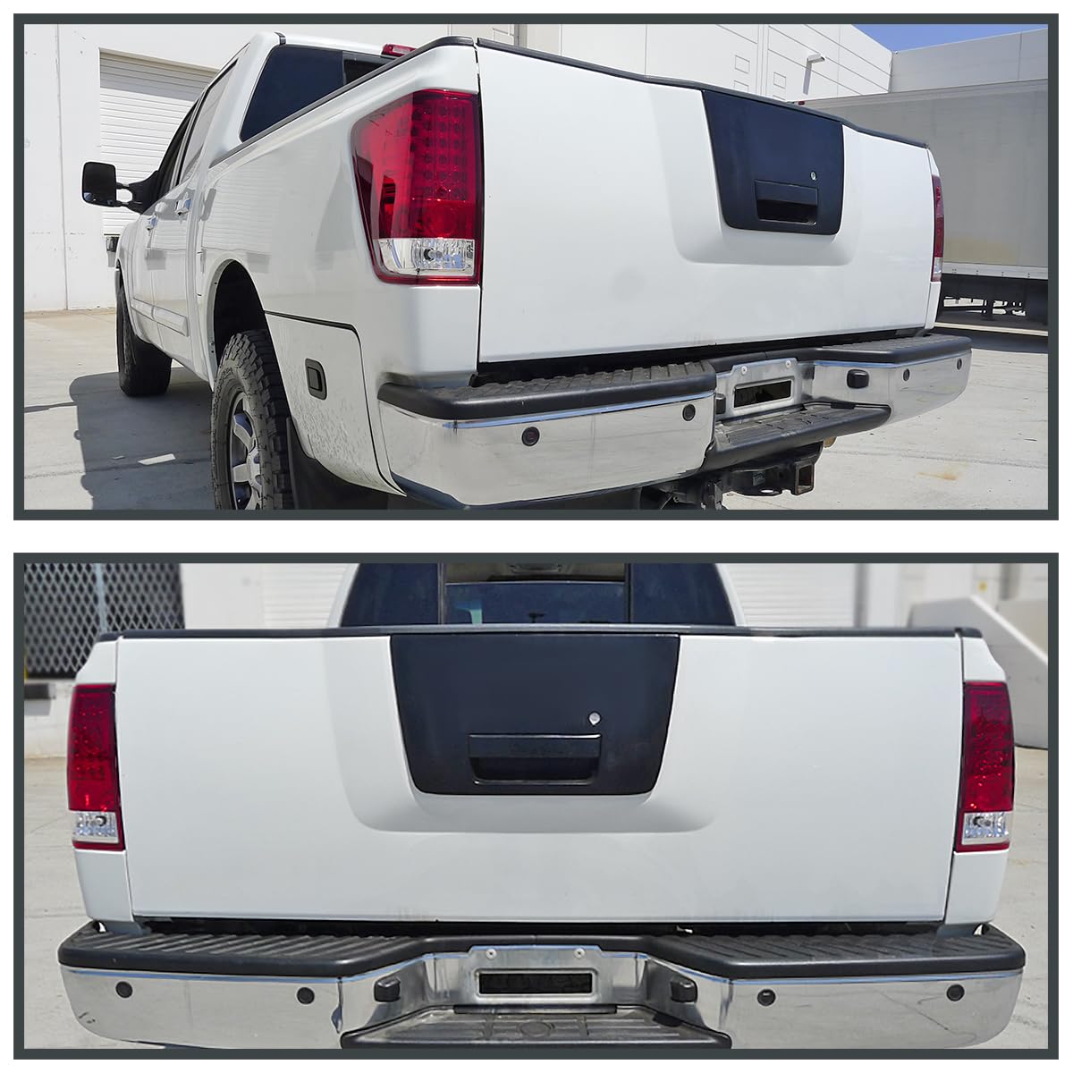 Spec-D Tuning Red Clear Lens LED Tail Lights for 2004-2015 Nissan Titan (Non-Utility Bed) - Left & Right Pair | Durable, Bright & Waterproof | Perfect for Night Driving, Car Shows & Off-Road Adventures