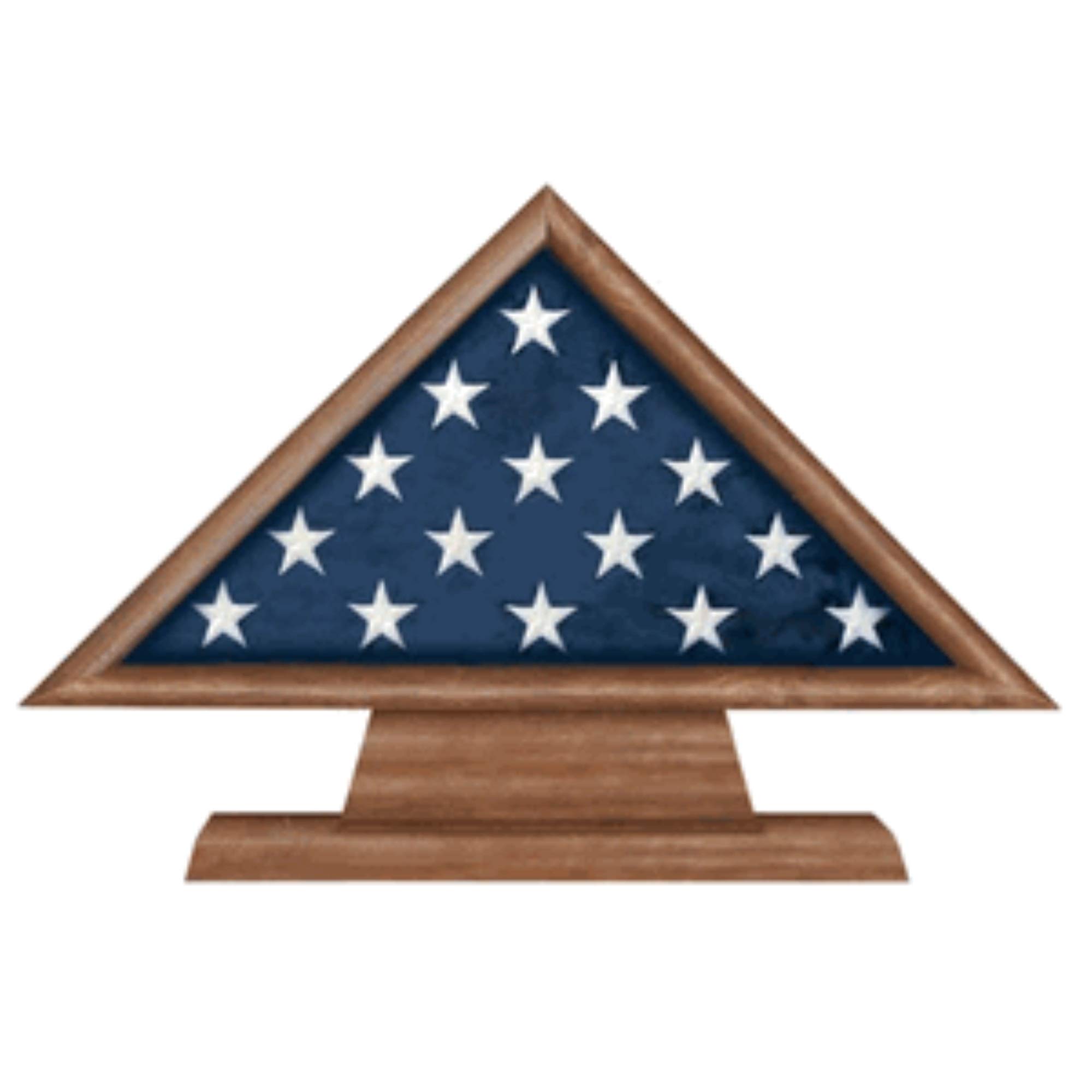 American Flag Memorabilia Display Case - Premium Wooden Shadow Box for Collectibles, Military Medals & Patriotic Decor - Perfect for Home, Office & Gift Giving