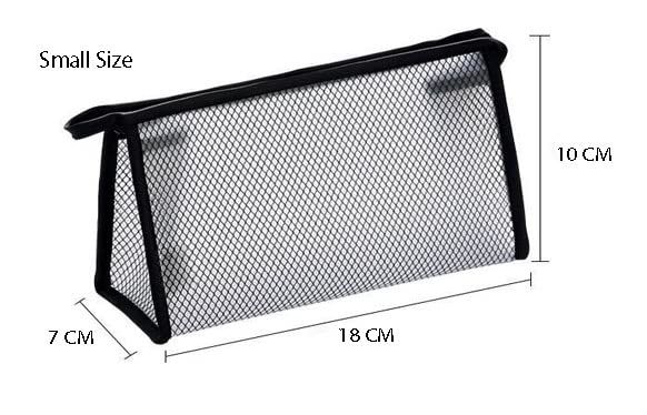 Tavish Mesh Makeup Bag - Small Zippered Cosmetic Pouch for Travel & Daily Use | Portable Toiletry Organizer for Makeup Brushes, Lipsticks & Essentials | Perfect for Gym, Vacation & On-the-Go Storage