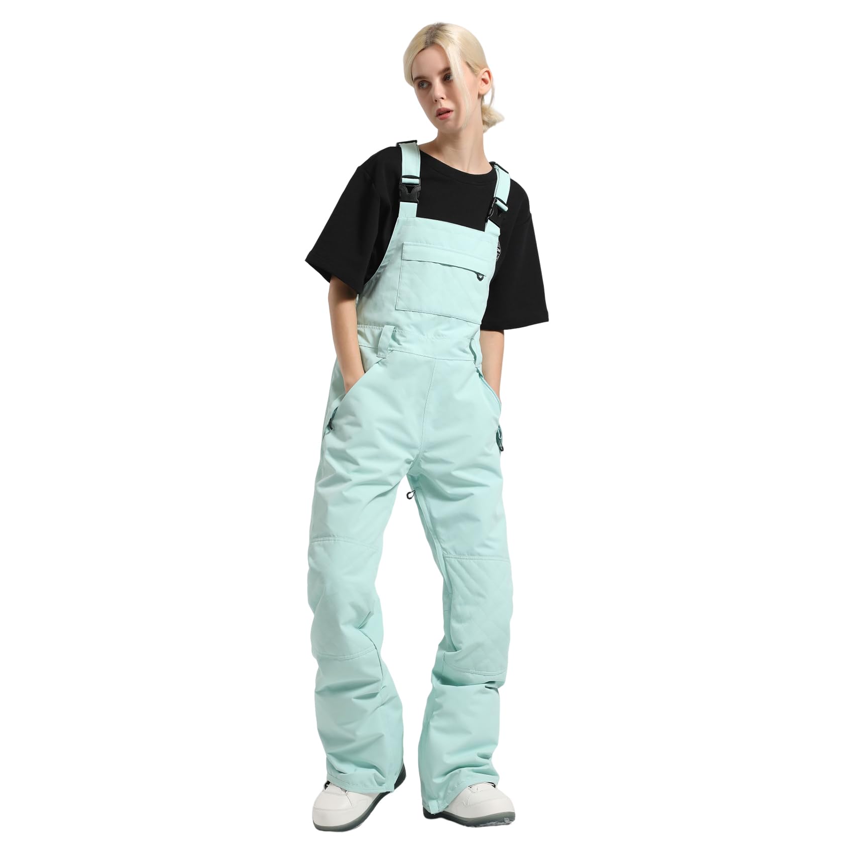 GSOU SNOW Women's Waterproof Ski Bib Overalls - Windproof Snowboard Pants for Winter Sports & Outdoor Activities | Perfect for Skiing, Snowboarding & Cold Weather Adventures