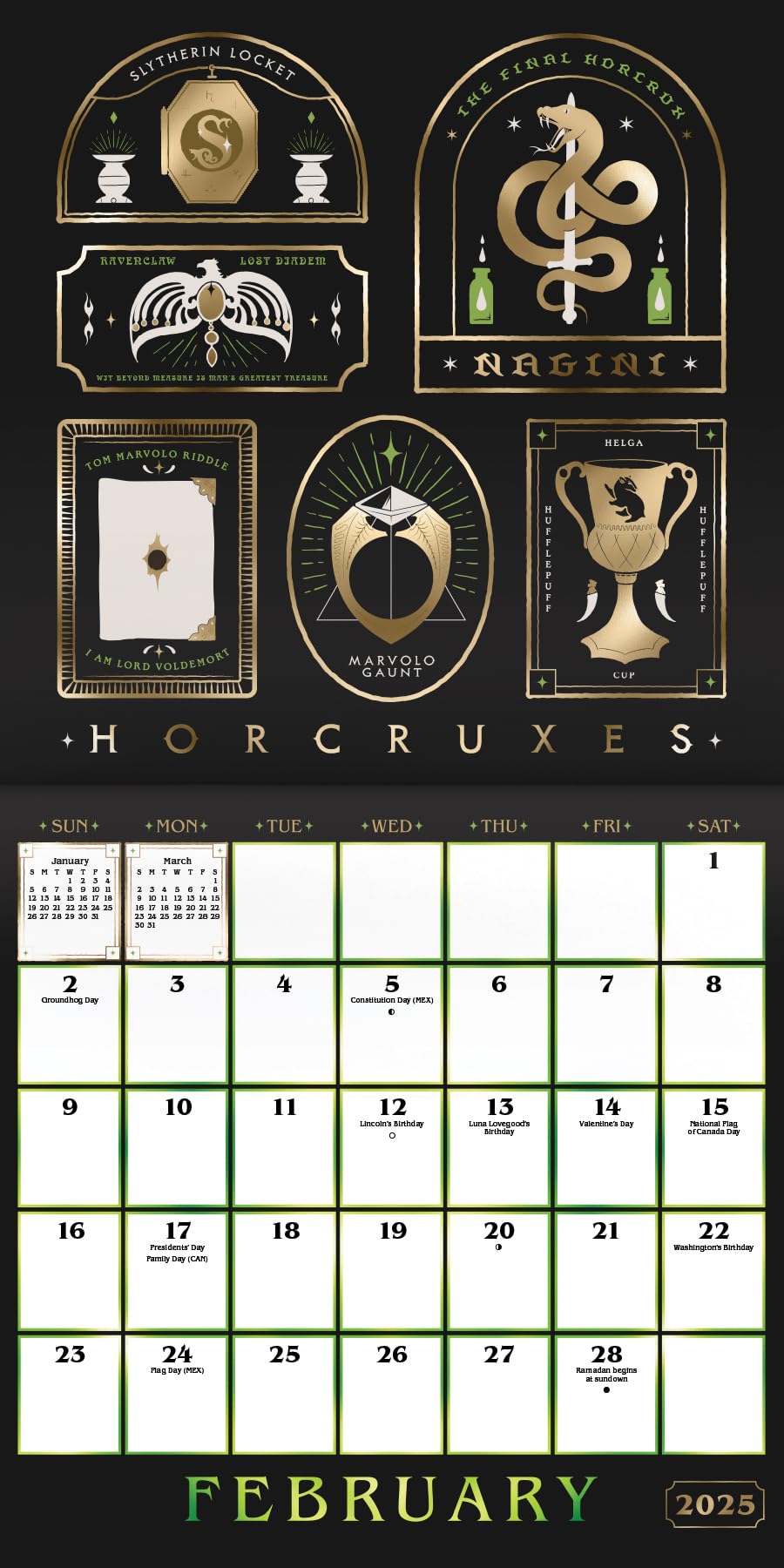 2025 Harry Potter Collector's Edition Wall Calendar - Official Wizarding World Merchandise | Perfect for Home, Office & Classroom Decor | Gift for Potterheads & Fantasy Fans
