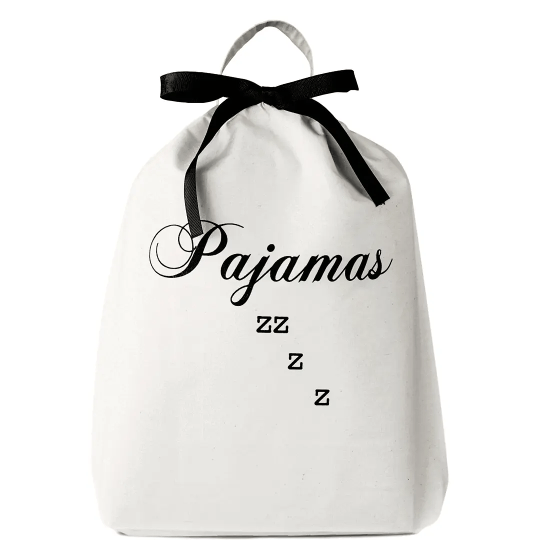 Comfortable Cream Pajamas & Travel Bag Set for Women - Soft Sleepwear & Convenient Carry-On for Travel, Home & Hotel Stays