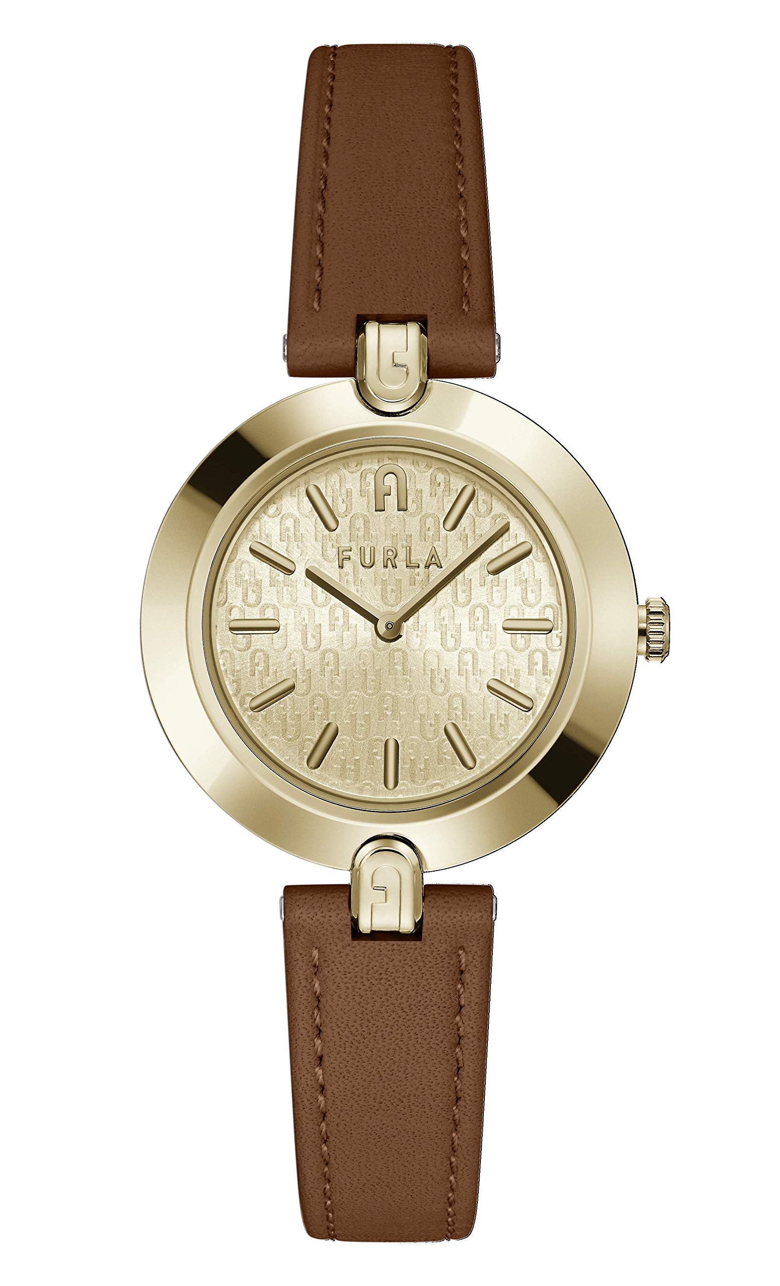 Furla Women's Brown Leather Strap Dress Watch WW00002002L2 - Elegant Fashion Timepiece for Office, Party & Special Occasions