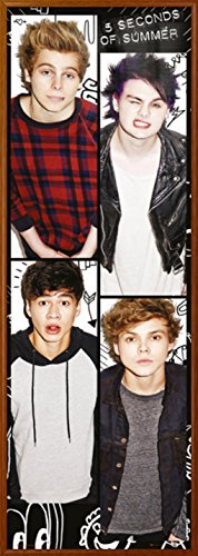 5 Seconds of Summer Framed Music Poster - 5SOS The Boys 4 Image Collage Wall Art (21
