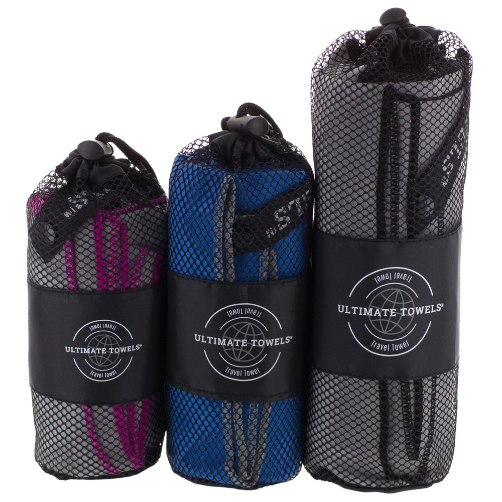 Ultra Absorbent Quick Dry Microfiber Travel Towel - Lightweight & Compact for Camping, Beach, Pool, Gym, Yoga & Swimming - Perfect for Outdoor Adventures & Sports Activities