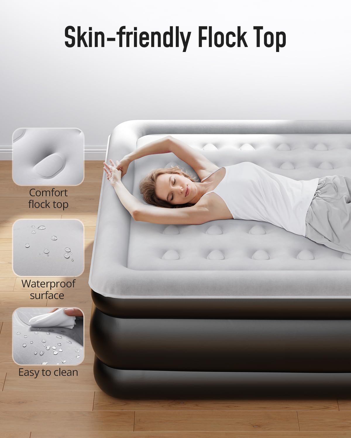 **Airefina King Size Air Mattress with Built-in Pump - 18