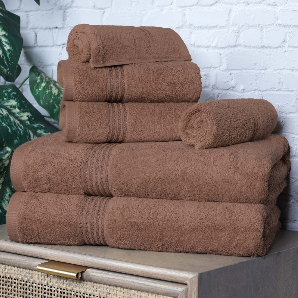 Premium 6-Piece Egyptian Cotton Towel Set - Ultra Soft, Highly Absorbent Bath Towels for Spa, Hotel & Luxury Home Use