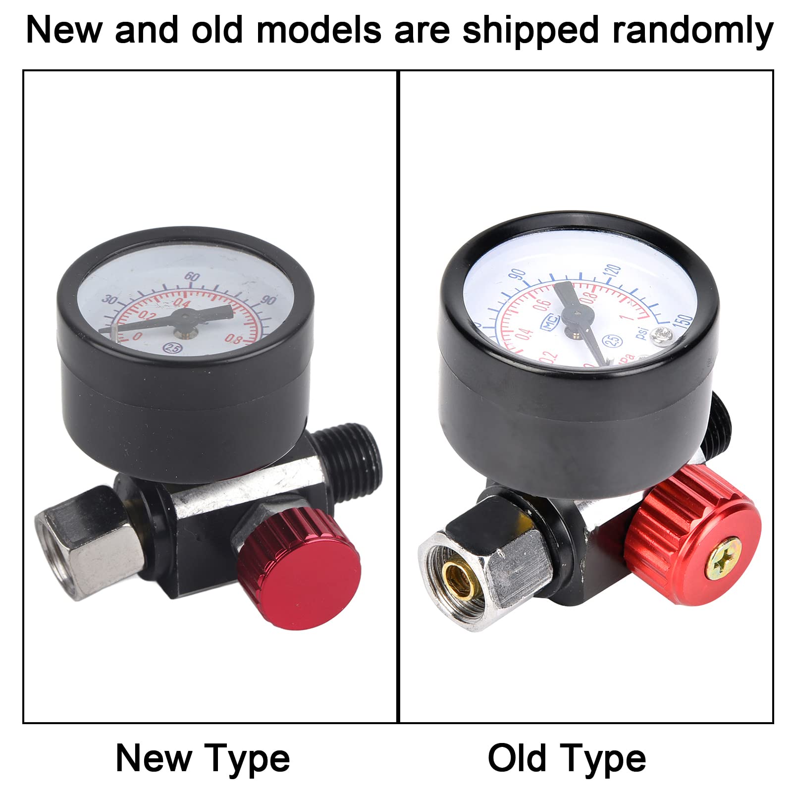 1/4 Inch HVLP Spray Gun Air Regulator - Professional Pressure Control Adjustable Gauge for Air Compressor Accessories - Perfect for Automotive Painting, Wood Finishing & DIY Projects