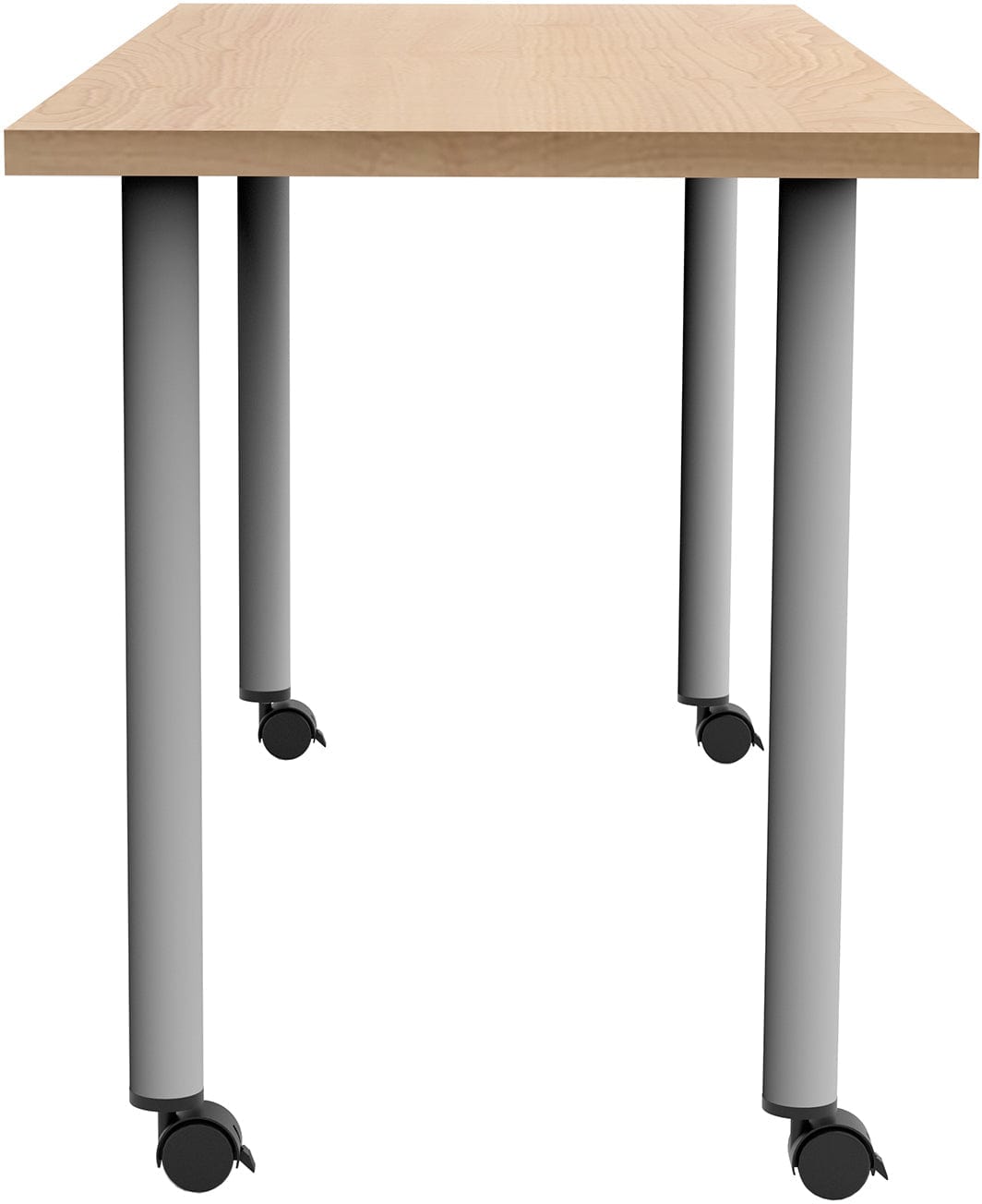 Safco JURNI 60 x 24 Inch Adjustable Height Multi-Purpose Table with Post Leg & Casters [JN6024NFXPCA] - Perfect for Office, Classroom, Conference Room & Home Workspace