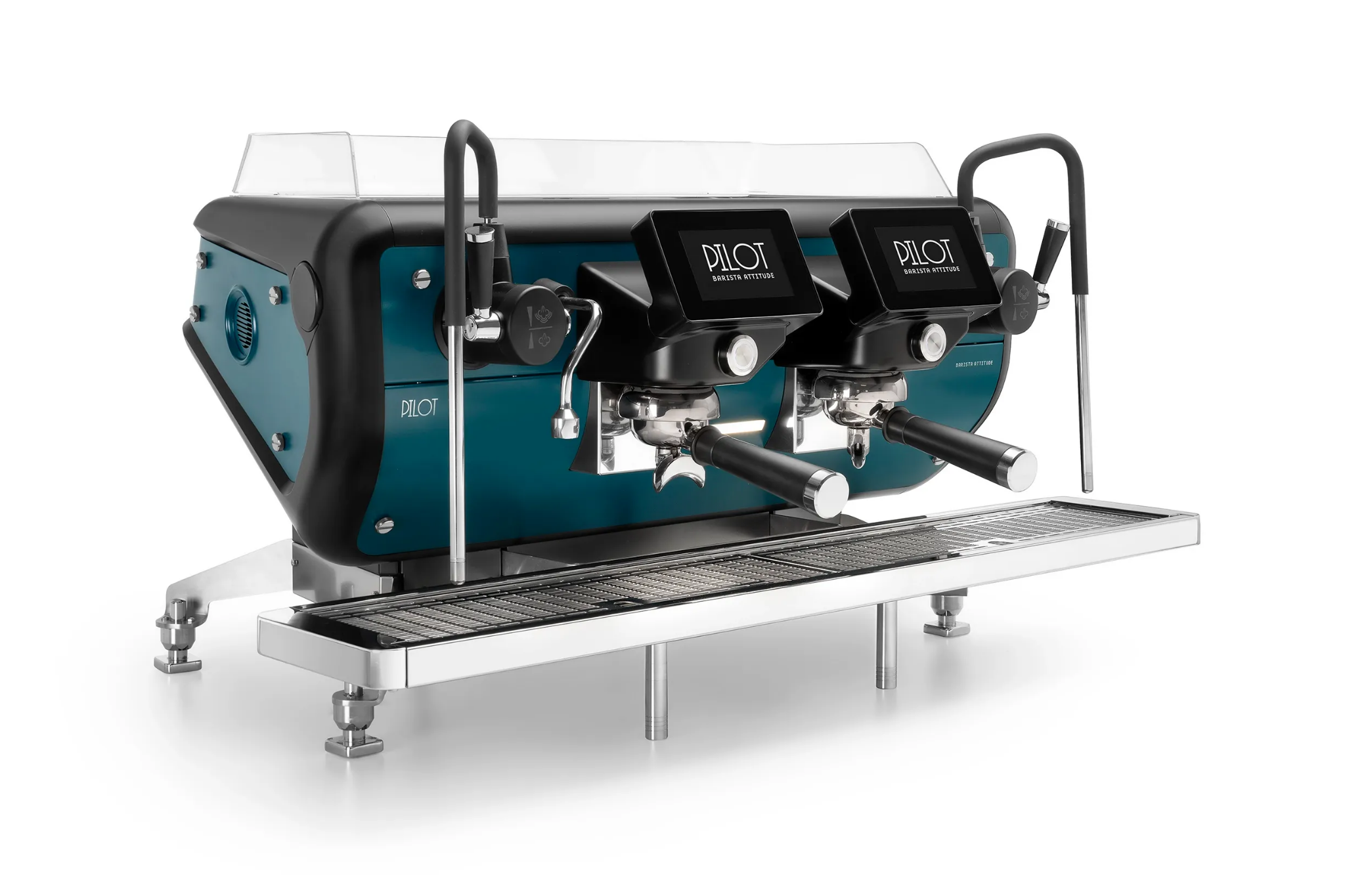 Barista Attitude Pilot 2 Group Espresso Machine - Deep Black Commercial Coffee Maker for Cafes & Restaurants | Perfect for High-Volume Brewing & Professional Baristas