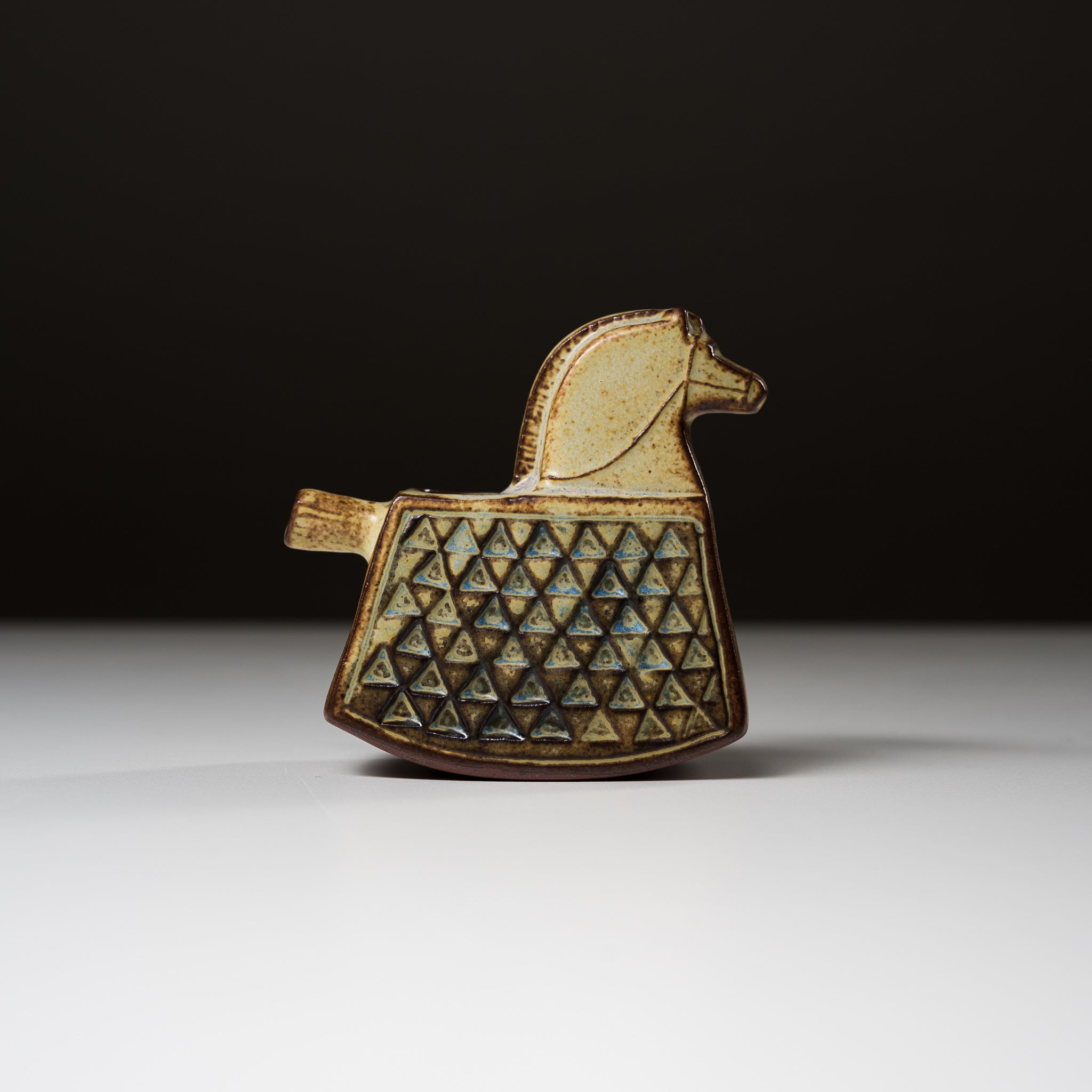 Seto Ware KASHIWA Vase - Handcrafted Japanese Ceramic Horse Design Pottery for Home Decor | Perfect for Living Room, Office & Gift Giving