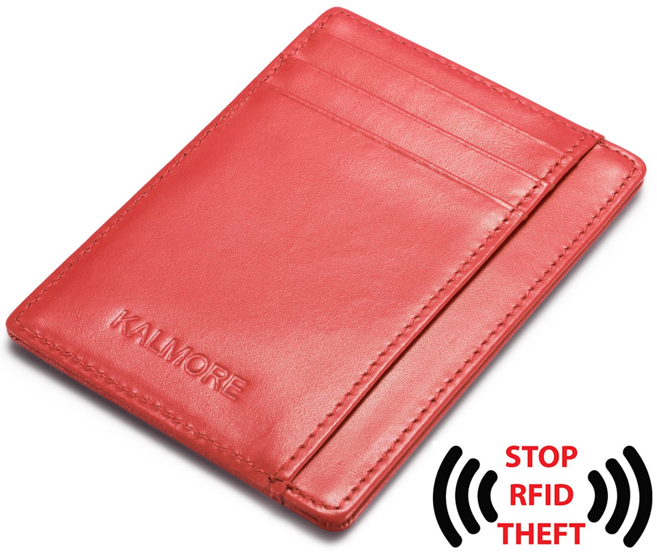 Genuine Leather Slim Front Pocket Wallet with ID Window - RFID Blocking Credit Card Holder for Men | Perfect for Travel, Business & Everyday Use