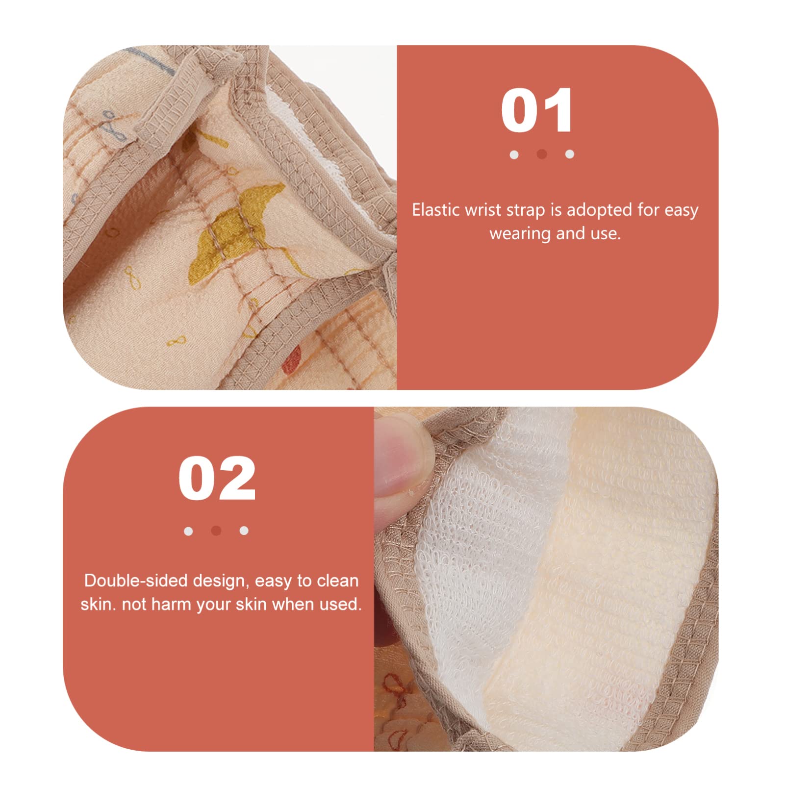 EXCLUZO Exfoliating Mitt - 3Pcs Bath & Body Scrub Gloves for Smooth Skin - Deep Cleansing & Dead Skin Removal - Perfect for Shower, Spa & Home Use