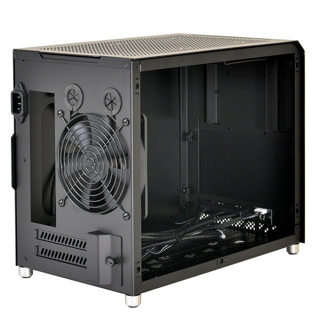 Lian Li PC-Q10WX Mini ITX Tower Case with Tempered Glass Side Panel - Compact Gaming PC Build for Small Spaces & Home Office Setup
