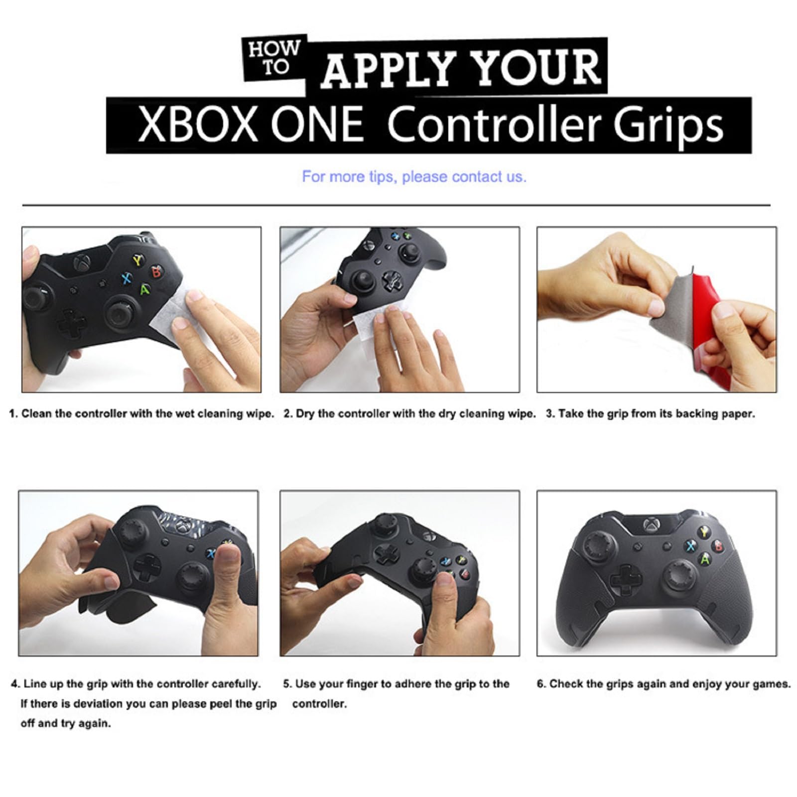 Xbox One Controller Grip - 1 Pair Non-Slip Silicone Cover for Enhanced Gaming Comfort | Perfect for Long Gaming Sessions & Competitive Play (Black)