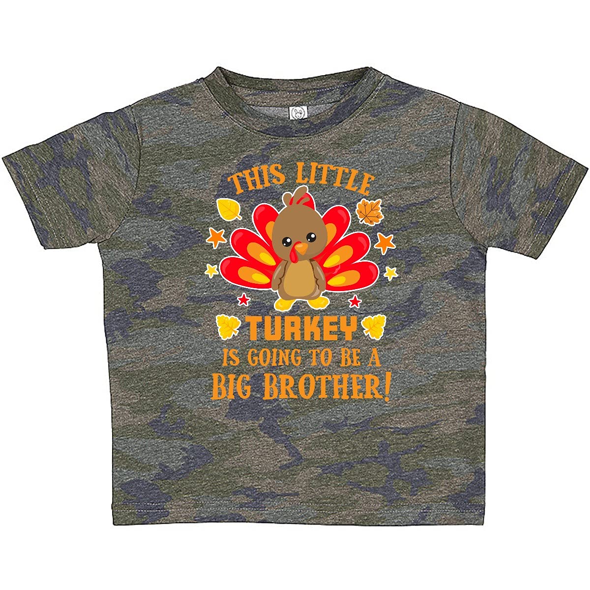 Inktastic 'This Little Turkey is Going to Be a Big Brother' Baby T-Shirt - Cute Thanksgiving Sibling Announcement Outfit for Toddlers