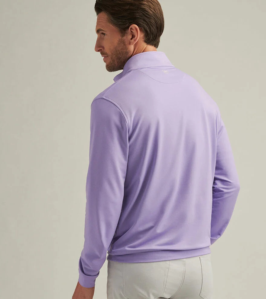 Peter Millar Men's Perth Mélange Performance 1/4 Zip Pullover Sweater - Ultra Violet | Lightweight Golf & Casual Wear for Men | Perfect for Outdoor Activities & Layering