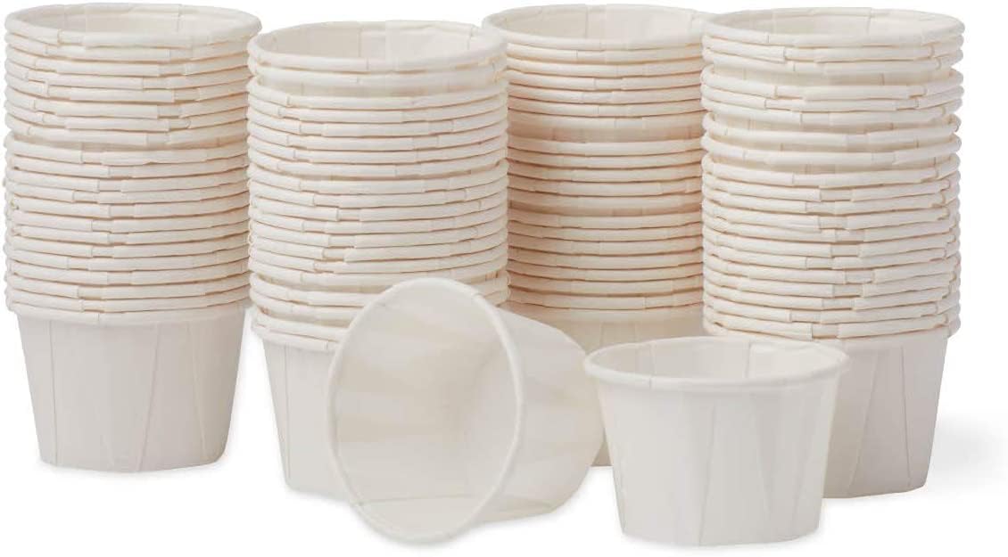 Medline Disposable Paper Souffle Cups 0.75 oz - Pack of 5000 - Small Portion Cups for Condiments, Sauces, Dressings & Medications - Perfect for Restaurants, Cafes, Hospitals & Home Use