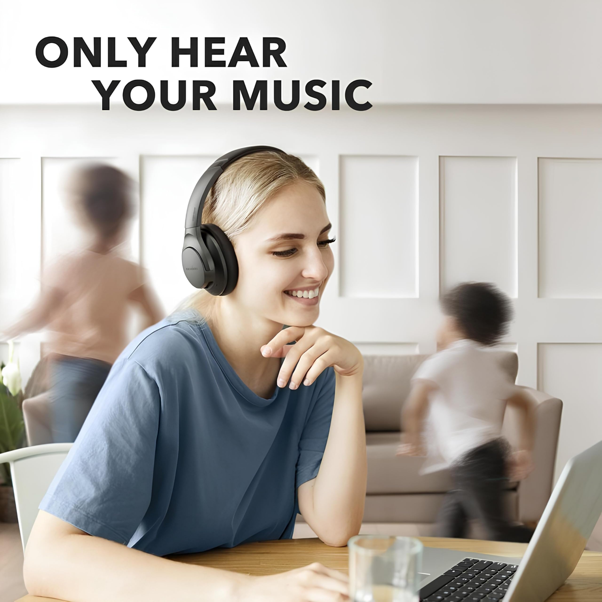 Anker Soundcore Life Q20 Hybrid Active Noise Cancelling Wireless Bluetooth Headphones with 60H Playtime, Hi-Res Audio, Deep Bass & Memory Foam Ear Cups - Perfect for Travel, Workouts & Home Office Use