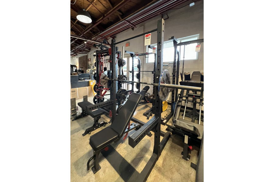 Warrior Deluxe Squat Rack - Heavy Duty Power Cage for Home Gym Strength Training | Perfect for Weightlifting, CrossFit & Powerlifting Workouts