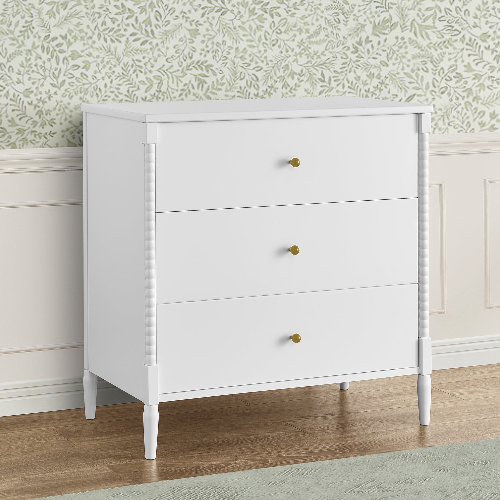 Lily 3 Drawer Dresser with Interlocking Drawers - Sturdy Bedroom Storage Furniture for Clothes, Toys & Organizing - Perfect for Kids Room, Nursery or Dormitory