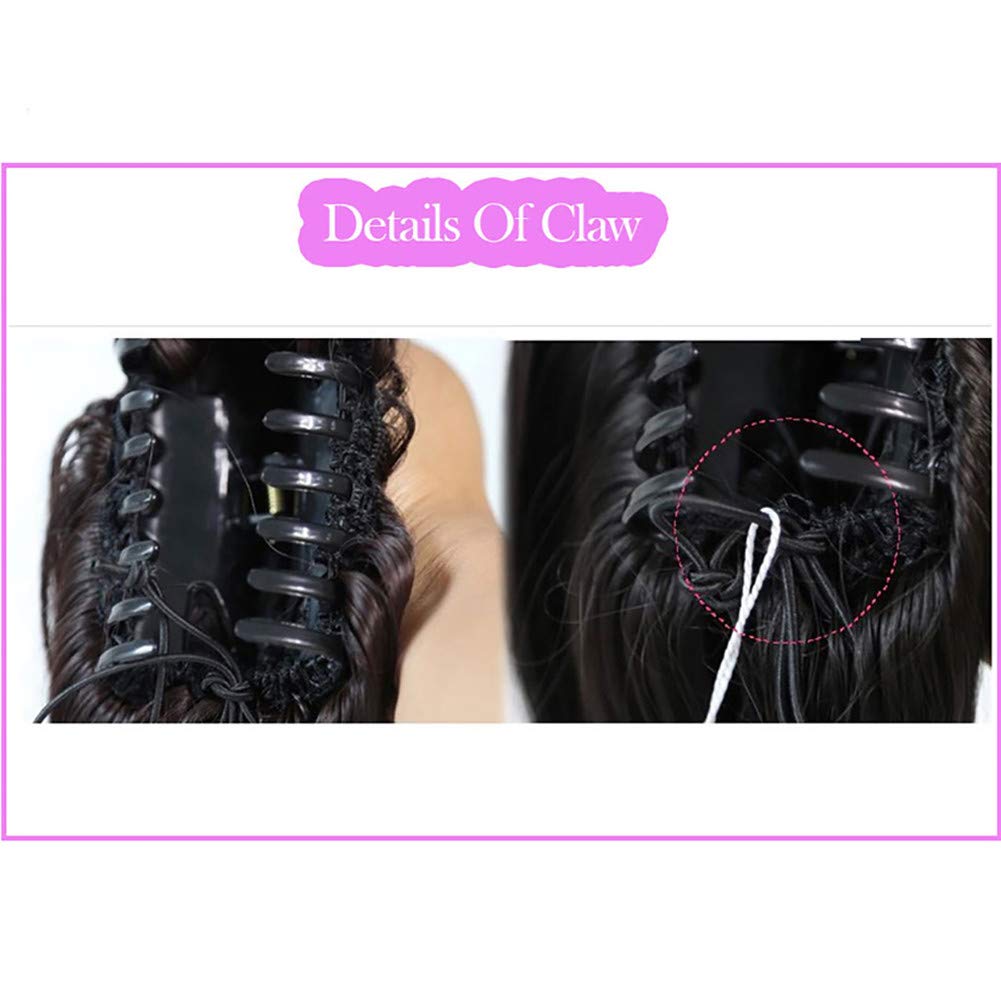Remeehi 100% Real Human Hair Ponytail Extensions - 22 Inch Straight Claw Clip Hairpiece (125g, Dark Brown #2) for Women - Perfect for Daily Wear, Parties, Weddings & Special Occasions