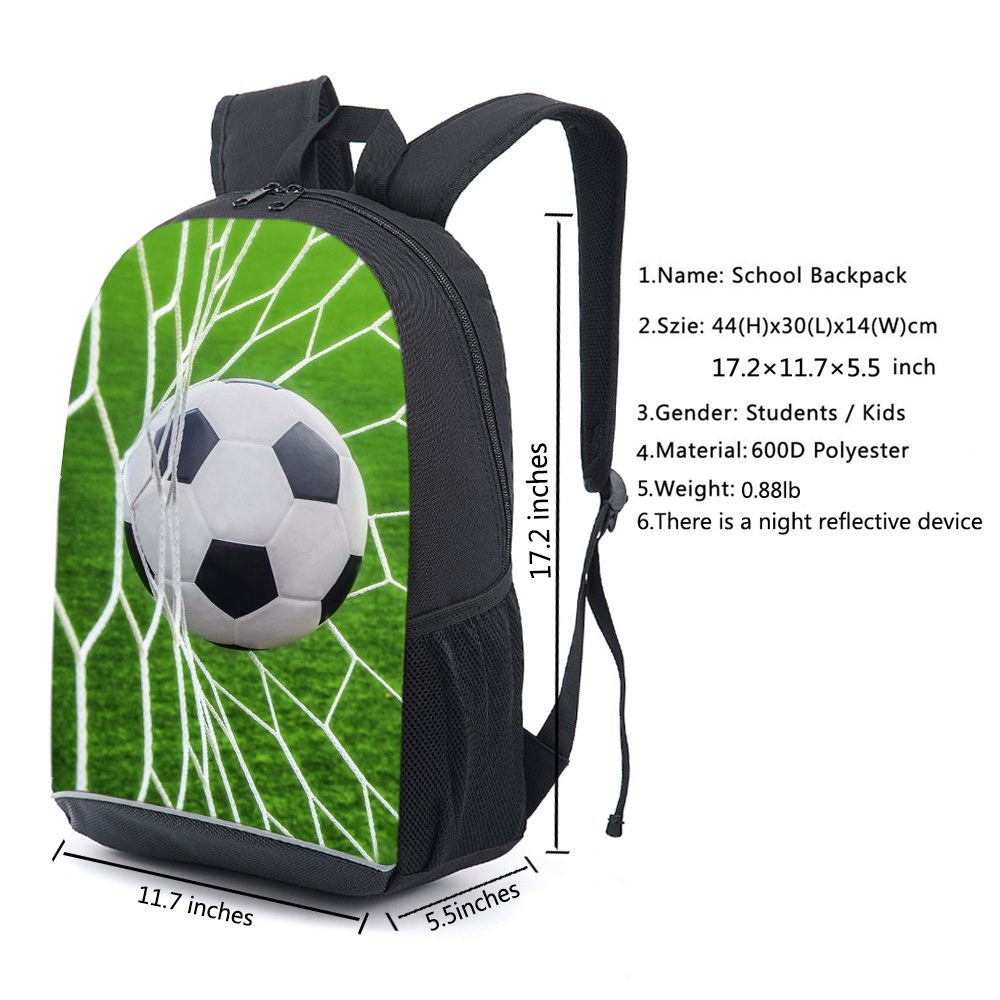 Football Backpack for Kids - Durable Combustion Pattern School Bookbag with Adjustable Straps | Perfect for Sports, School & Travel