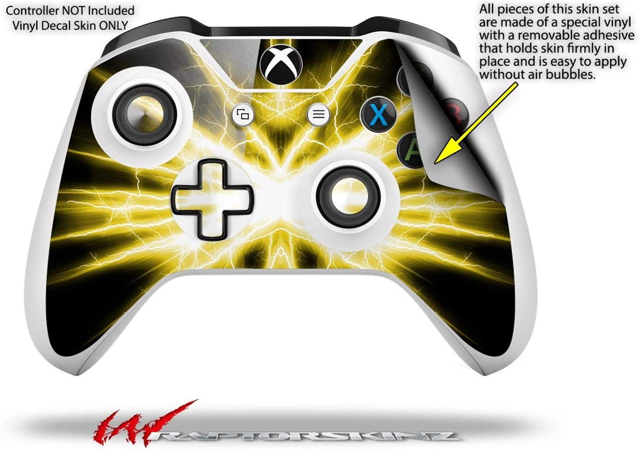 XBOX One S/X Controller Vinyl Skin Wrap - Lightning Yellow for Gaming Protection