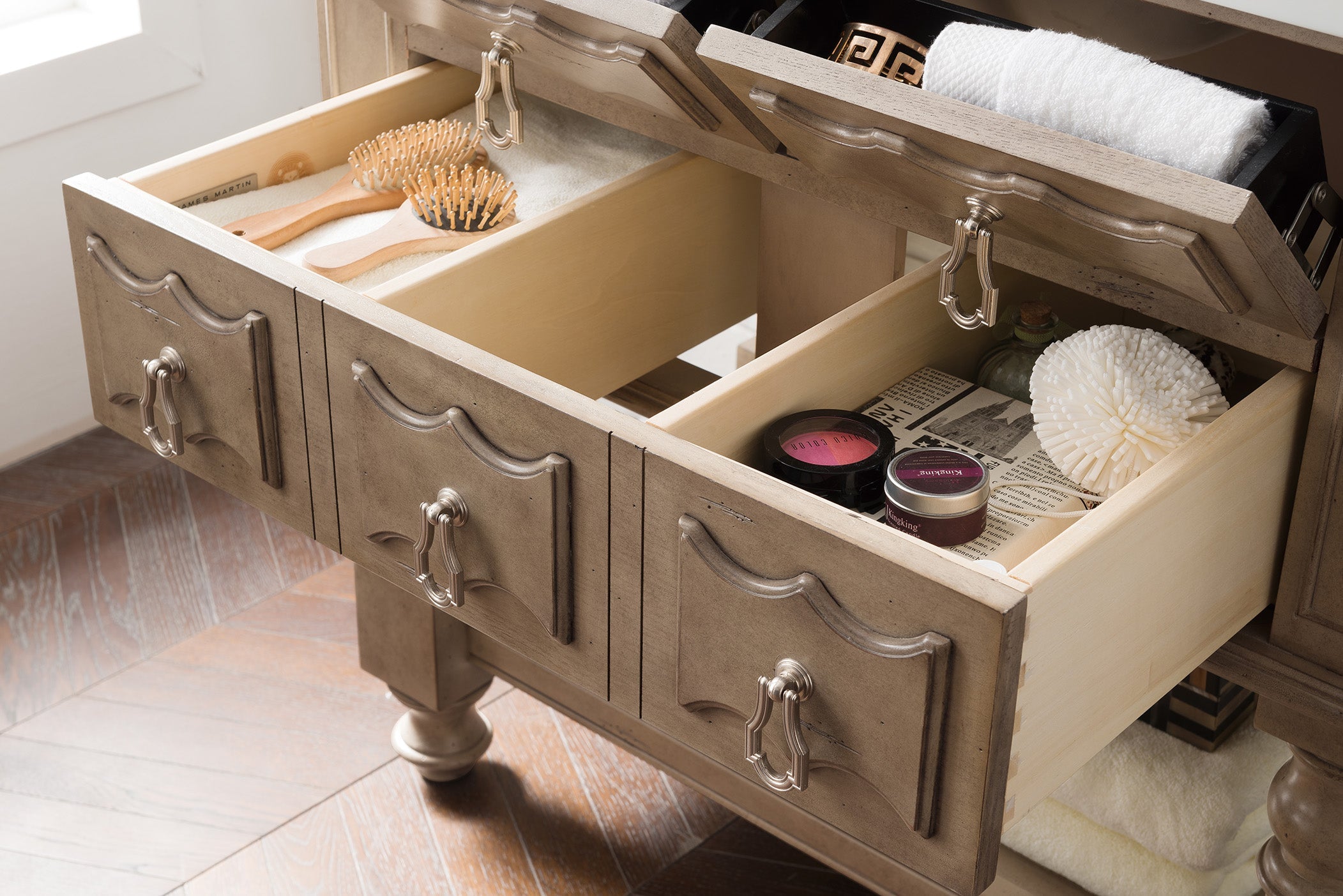 Empire Gray 36-Inch Single Bathroom Vanity with 3CM Classic White Quartz Top - Modern Sink Cabinet for Small Spaces, Perfect for Apartments & Powder Rooms